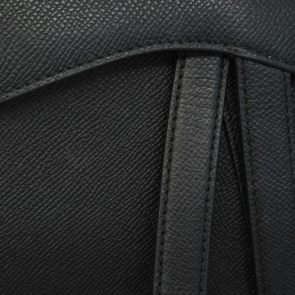 Christian Dior Handbag Saddle Bag Leather Black Women's - Picture 10 of 11